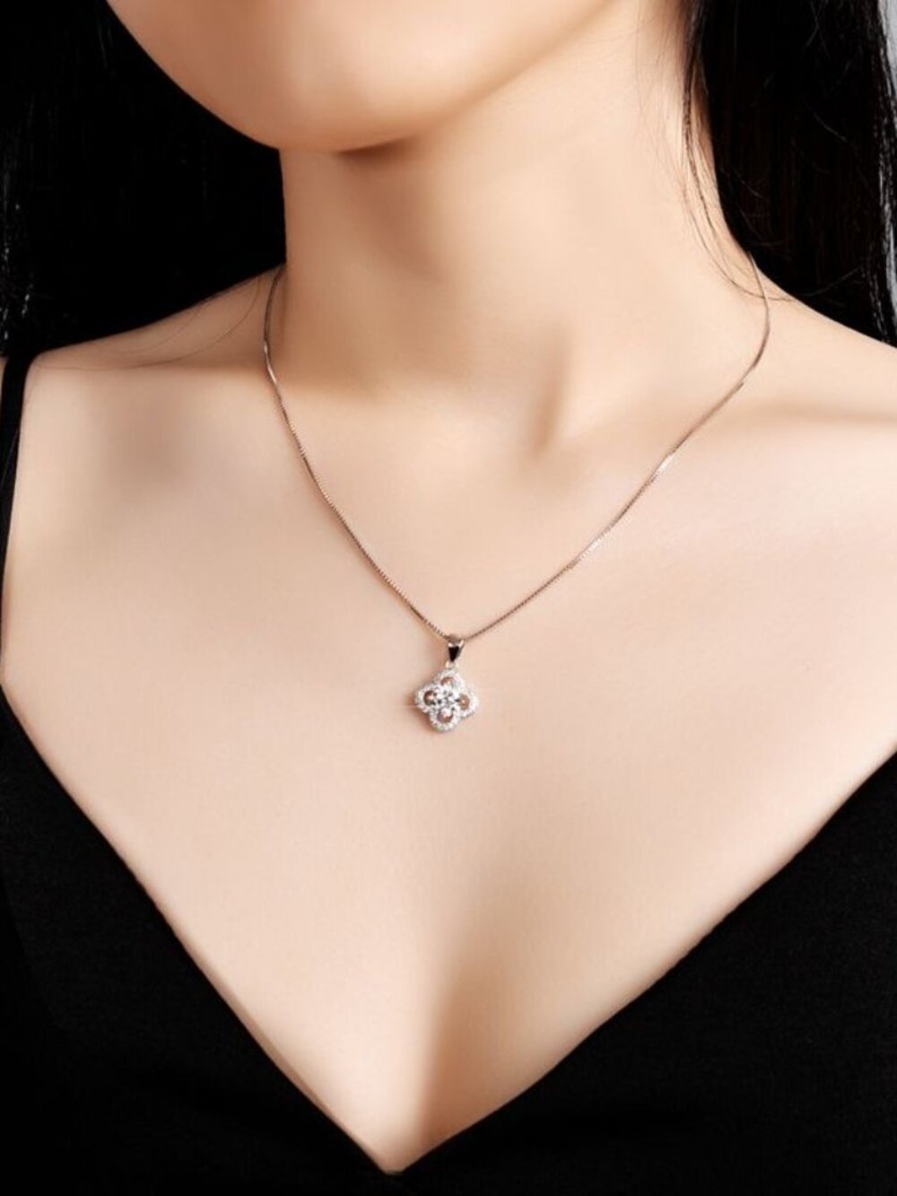 Certified 1ct. t.w. Moissanite Necklaces GRA D Genuine Moissanite For Women - Picture 3 of 11